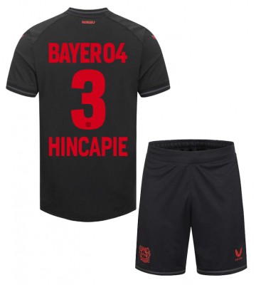 Bayer Leverkusen Piero Hincapie #3 Hemmaställ Barn 2023-24 Kortärmad (+ Korta byxor)